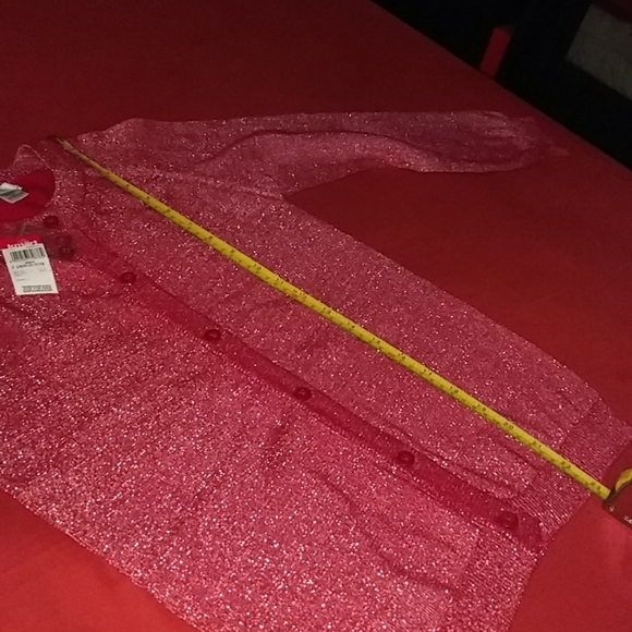 NWT Special Editions sweater w red shinny looks - Picture 12 of 13